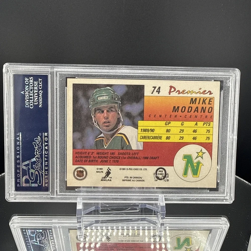 1990-91 O-Pee-Chee Premier MIKE MODANO #74 Rookie RC HOF PSA 10 Gem Mint